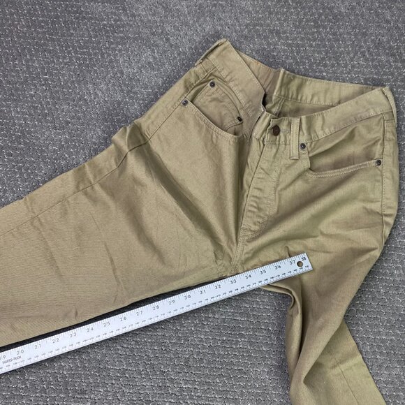 Levi's 505 Straight Jeans Men's 31 x 34 Measures 32 x 33 Brown Tan - Picture 11 of 12